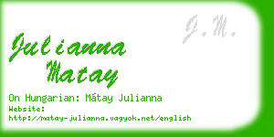 julianna matay business card